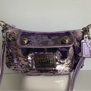Vintage Coach Poppy Purple Sequin Bag